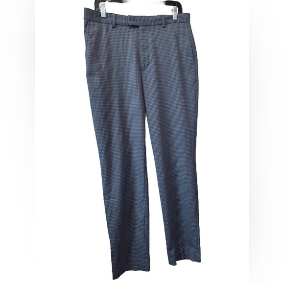 Banana Republic Dress Pants Mens 33 x 32 Slim Fit Blue Grid Plaid - Picture 7 of 9
